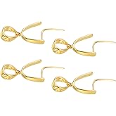 uxcell 4Pcs 925 Sterling Silver Pinch Bail, 16mm Pendant Clasp Pendant Bail Connector Pinch Clip Bail Clasp for Jewelry Making Supplies Bracelet Necklace DIY Craft, Gold