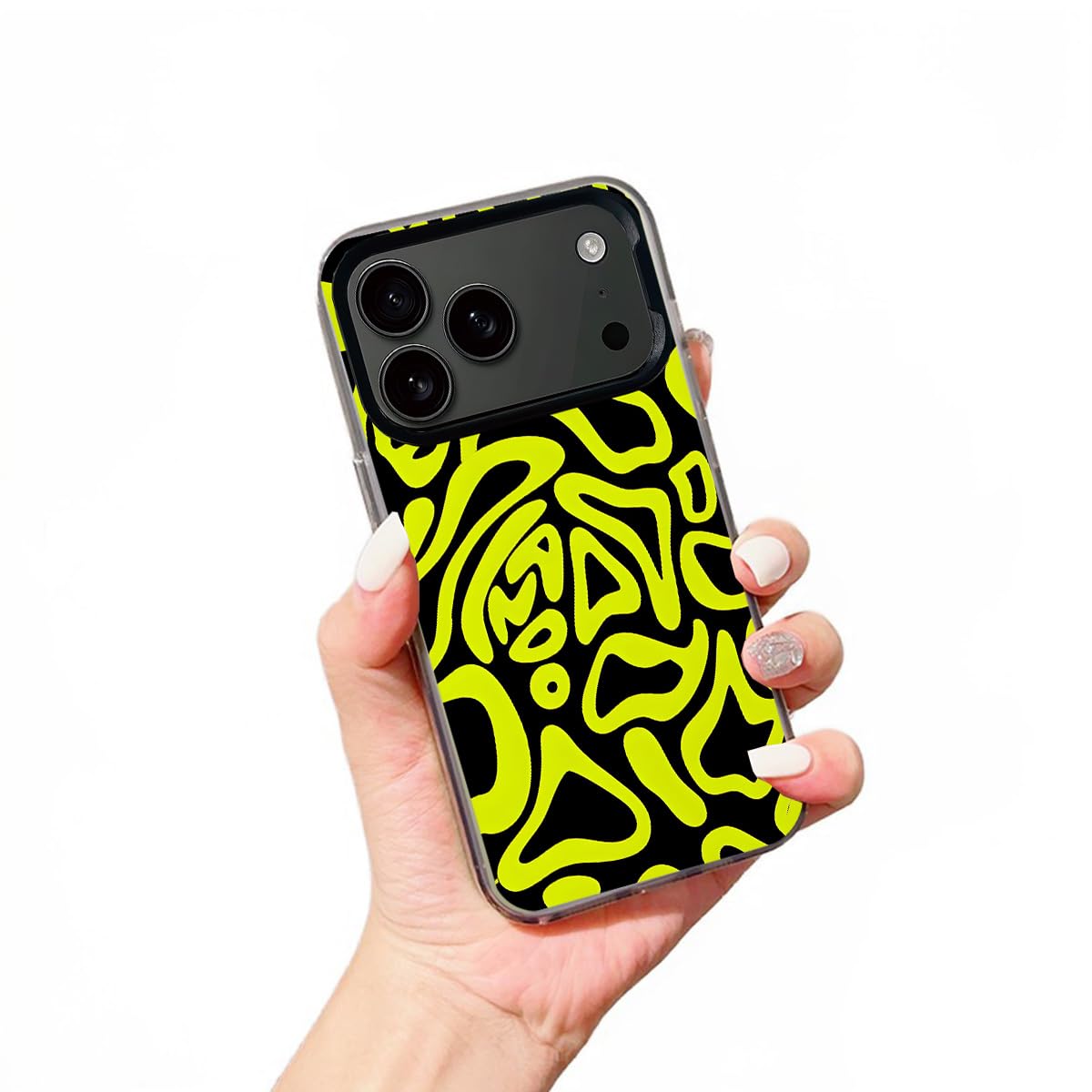 YEVAPOP Racing-Inspired Tough Phone Case Compatible with iPhone 17 Pro, Cool Race Suit Accessories Shockproof Protective Cover Case (F1 Yellow/Black)