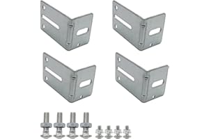 XADNITU Garage Door Track Jamb Bracket, J6 Heavy Duty Track Bracket with 12 Gauge Steel, Garage Door Parts for Garage Door Reinforcement (4 Pack)
