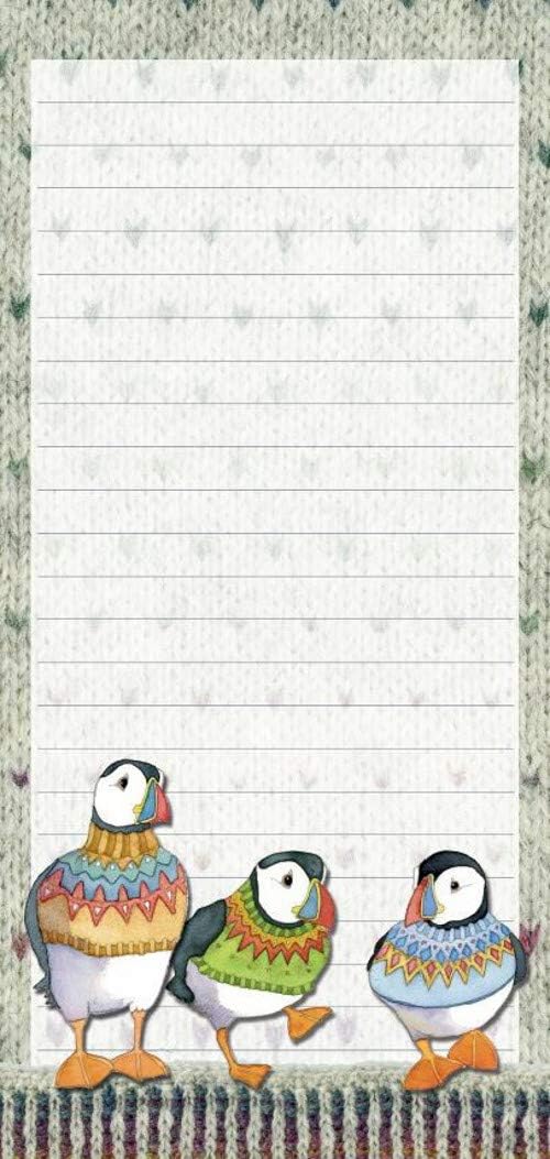 Woolly Puffins Magnetic Notepad Lined Pad by Emma Ball