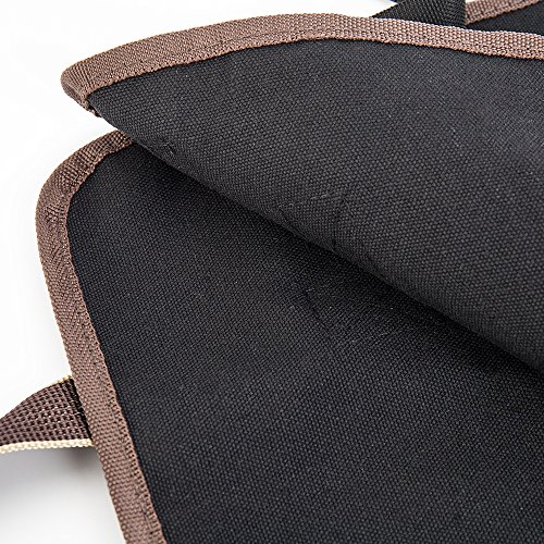 Windyus Large Canvas Log Tote Bag Carrier, Wood Tote Indoor Fireplace Firewood Totes Holders With Handle, Round Woodpile Rack Fire Wood Carriers Carrying Tools Camping Set Basket - Thumbnail 6