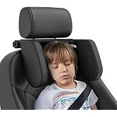 Belmeri Car Headrest Pillow,Head, Neck Support Pillow,U Shaped Car Sleeping Pillow,180&deg; Adjustable,Improve Head and Neck Posture and Adjust Sleep Position,Suitable for Kids and Adults (Black)