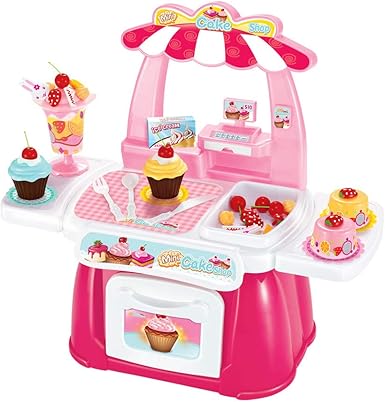 Amazon Com Toy Food For Pretend Play 34 Pieces Of Luxury Pretend Cake Shop Set Beautiful Toys Children S Gifts Educational Food Toys For Toddlers Inspires Imagination From Us Pink Clothing