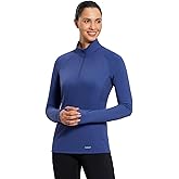 baleaf Women's 1/4 Zip Fleece Pullover Thermal Long Sleeve Shirts Ski Base Layer Top Thumbholes Winter Cold Weather