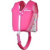 Swim Vest for Toddlers &amp; Kids, Neoprene Swimming Aid Vest with Removable Floatation Pads, Adjustable Safety Strap &amp; Secure Zip, Toddler Swim Trainer Floaties for Boys Girls 2-9 Years
