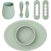 First Foods Bundle 6m+ (Sage) Tiny Bowl + Tiny Spoons + Tiny Cup + Food Cutters Baby Essentials