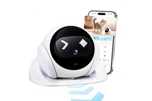SURPN Pet Camera Robot Companion Monitor – Movable Home Security Cam with 1080P Video, 2.4GHz WiFi, Motion Tracking, Laser Toy, Two-Way Talk – App Control for Dogs & Cats