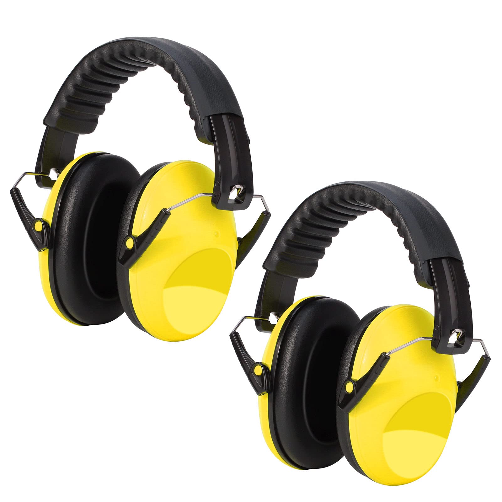 Kriogor 2 Pack Ear Defenders Children, 26dB SNR Noise Cancelling Headphones Hearing Protection Earmuffs Adjustable, Soft Baby Kids Ear Defenders for Autism Study Airport Mowing Construction (Yellow) — image 1