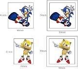 Yangsiw Sonic Temporary Tattoos 20 Sheets 2x2 Inch Kids Party Bag Fillers view 4