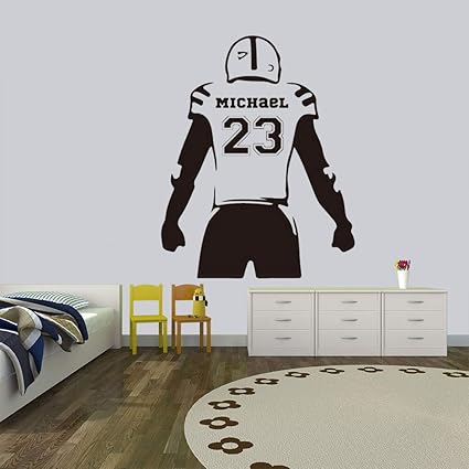 Arte de pared de béisbol personalizado arte nombre personalizado