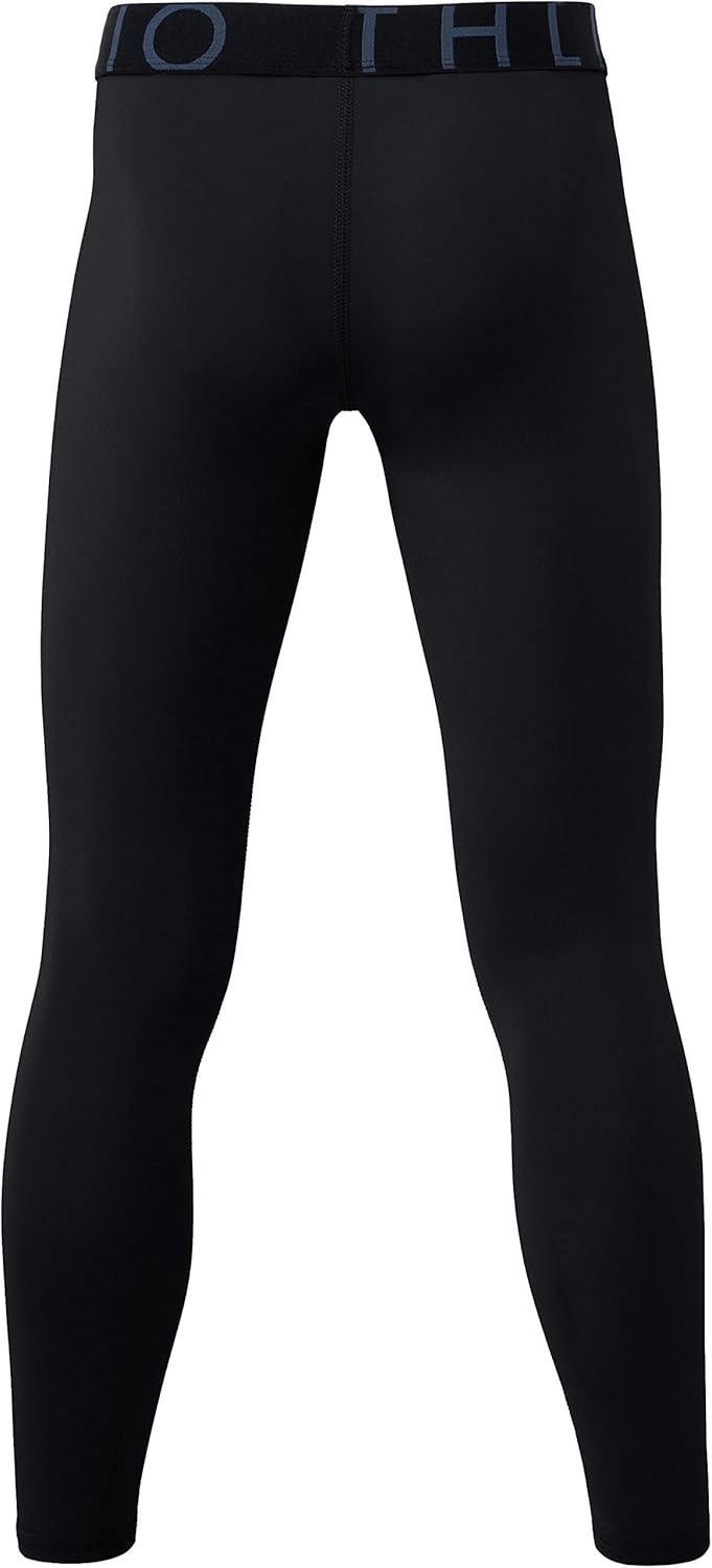 ATHLIO 1 or 2 Pack Boy's UPF 50+ Compression Pants Baselayer, Cool Dry Active Running Tights, 4-Way Stretch Workout Leggings: Clothing