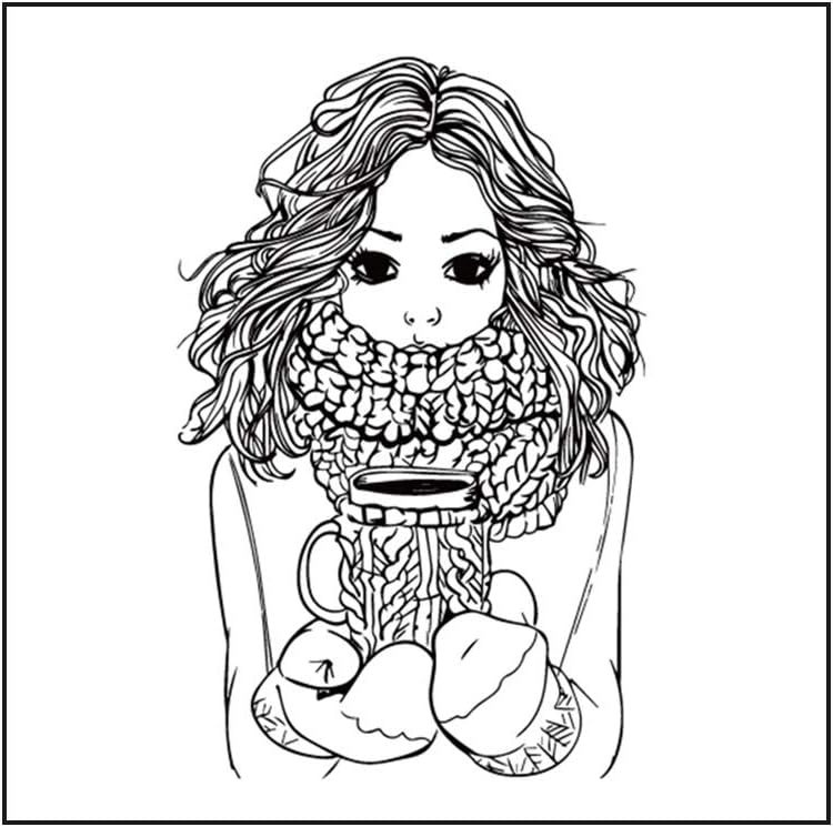 Susada Beautiful Girl DIY Silicone Clear Stamp Cling Seal Scrapbook Embossing Album Decor for DIY Scrapbooking Photo Album Decoration