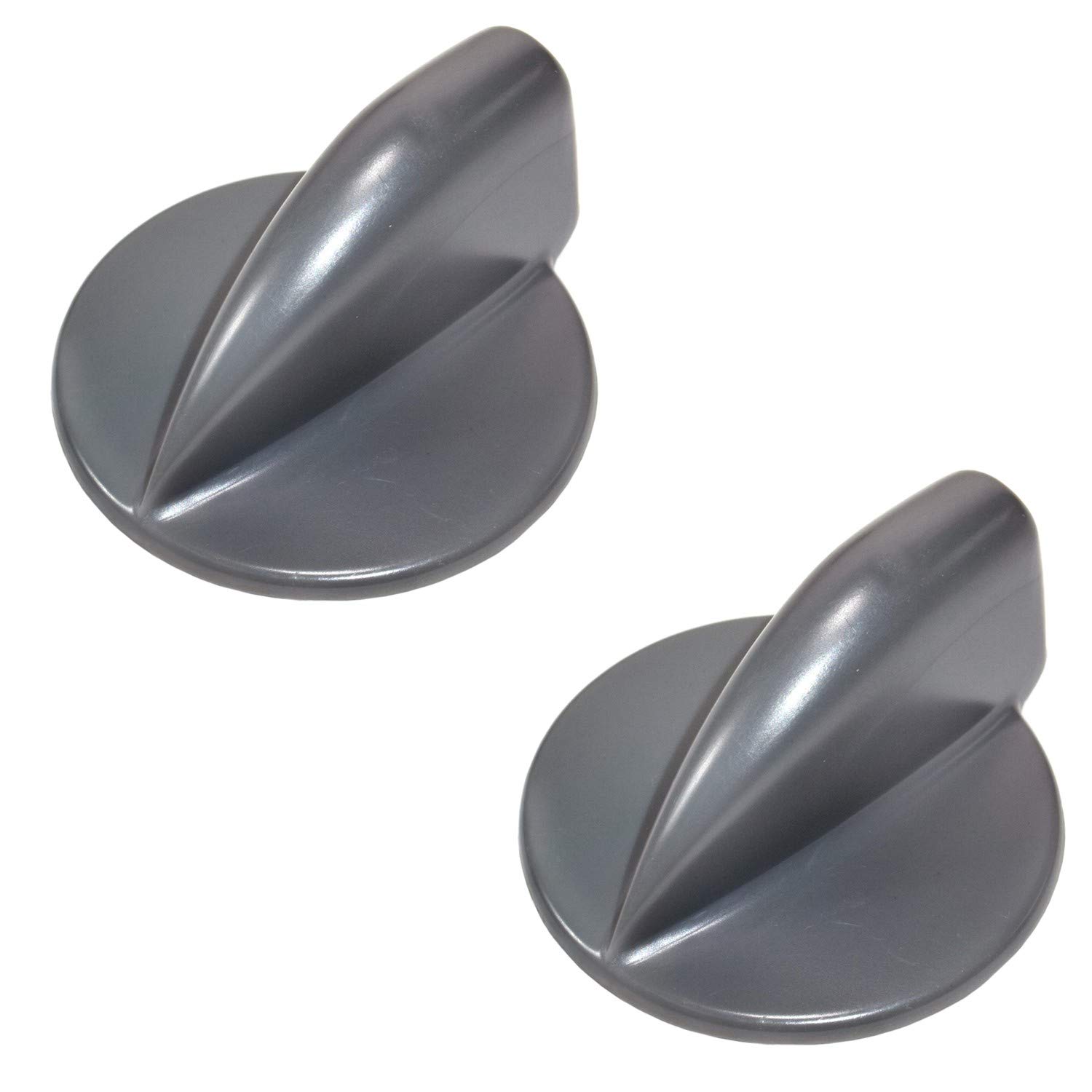 HQRP 2-Pack Gray Duet Washer Dryer Control Knob Replacement for Whirlpool GEW9200LL1 GEW9260PW1 GGW9200LW1 GGW9260PW1 GHW9250MW0 GHW9400PL2 GHW9460PW4 YGEW9200LL1 YGEW9250PW1 plus HQRP Coaster