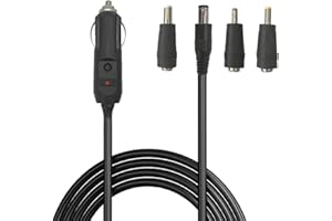 DC 5.5 x 2.1mm Car Charger Power Supply Cord, OthoKing 12v -24v 6FT/1.8m/70in Cigarette Lighter Male Plug to DC Connector 5.5x2.1 5.5x2.5 4.0x1.7 3.5x1.35mm