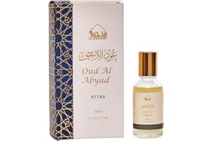 White Oud Attar Oil by Dukhni | Arabic perfume oils for men and women, Alcohol Free | 30ml Pure Abyad roll on perfume, authen