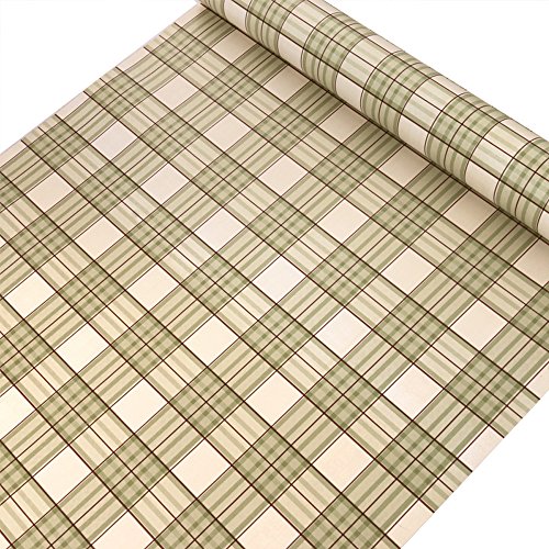 Yifely Vintage Grid Peel & Stick Shelf Liner Easy Apply Decorative School Lockers 17.7 Inch by 9.8 Feet