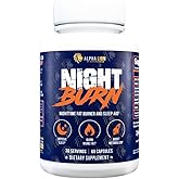 ALPHA LION Night Burn, Metabolism Booster for Weight Loss, Less Body Fat, More Muscle, Promotes Lean Body, Calorie Burning Supplement, Relax Better, Promote Healthy Cortisol (60 Capsules)