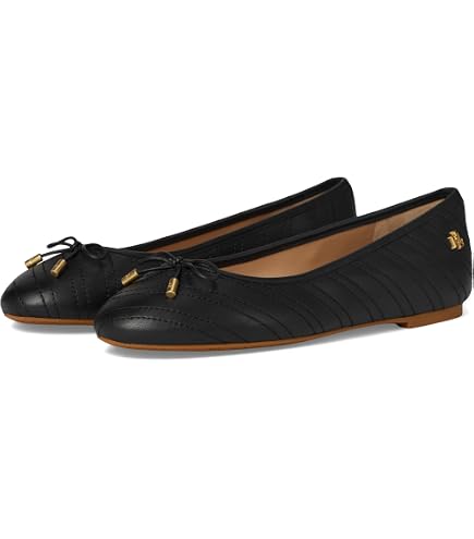 Amazon.com | Lauren Ralph Lauren Women's Jayna Flat, Black, 5 | Flats