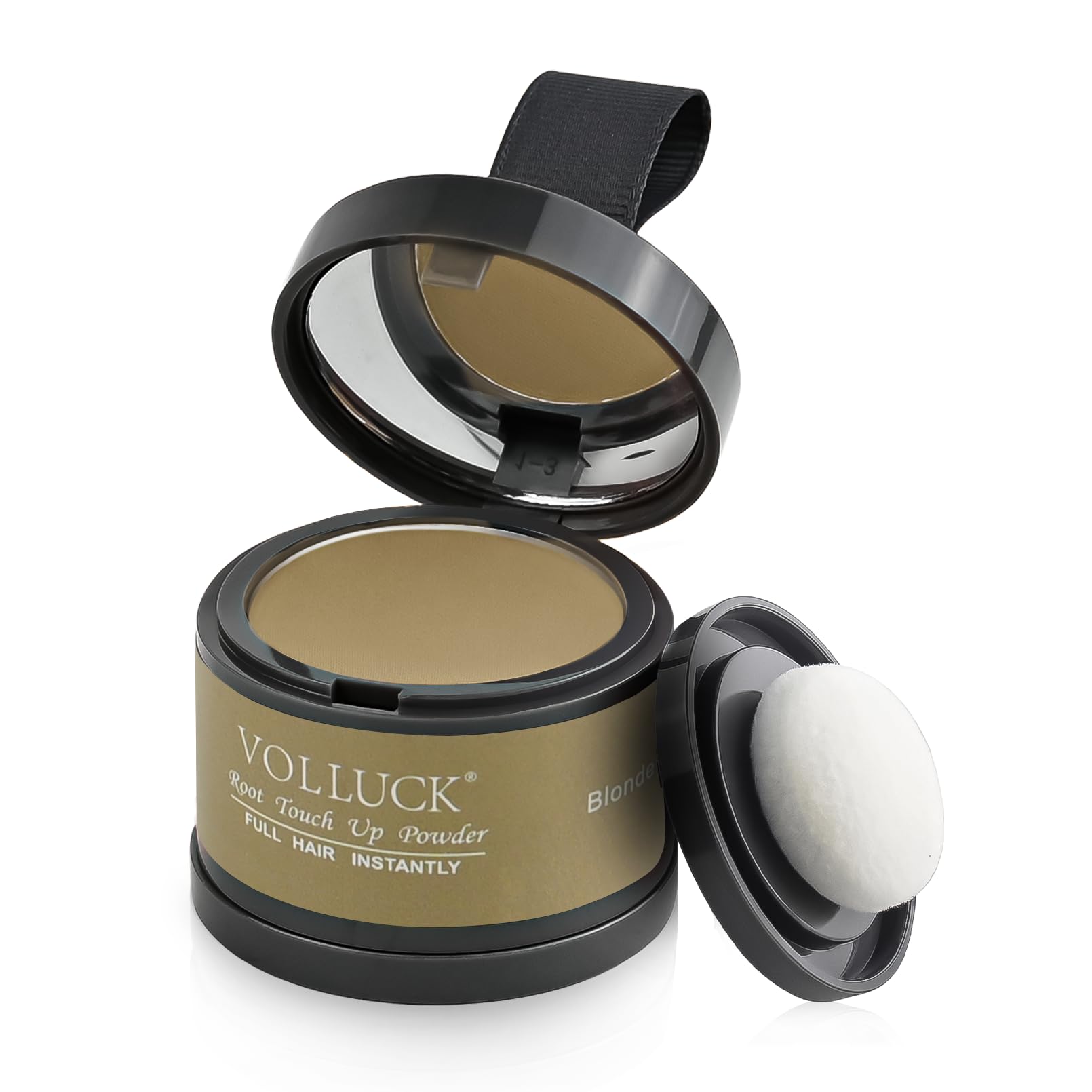 VOLLUCK Root Touch up Powder 4g – Covers Grey Roots & Conceals Thinning Hair, Hairline Powder for Men & Women – Natural Look, Easy to Use & Compact for Quick Touch Ups (Blonde) — image 1