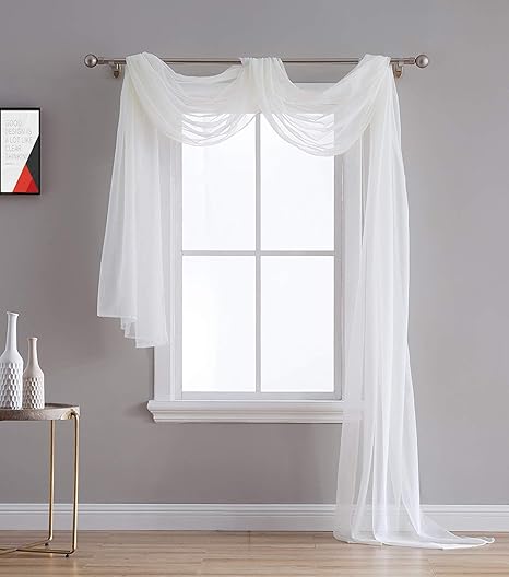Buy Jupon Italian Curtain Scarf Of Sheer Panel For Living Room