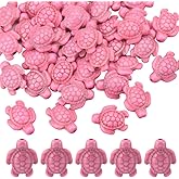 SUNNYCLUE 1 Box 100Pcs Sea Turtle Beads Pink Synthetic Turquoise Stone Turtles Charm Bead Summer Sea Animal Ocean Tortoise Beads Bulk Loose Spacer Beads for Jewelry Making Beading Kits Adults