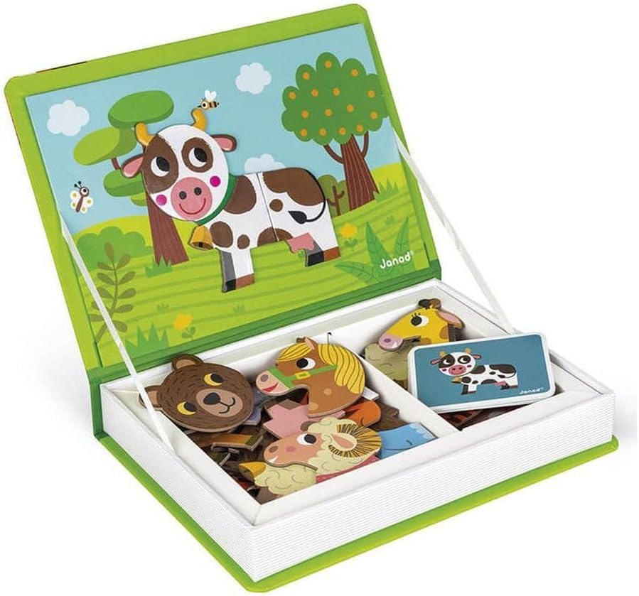 Janod magnetiBook Animals Educational Magnetic Game J02723 3+