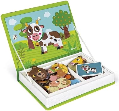 Janod magnetiBook Animals Educational Magnetic Game J02723 3+