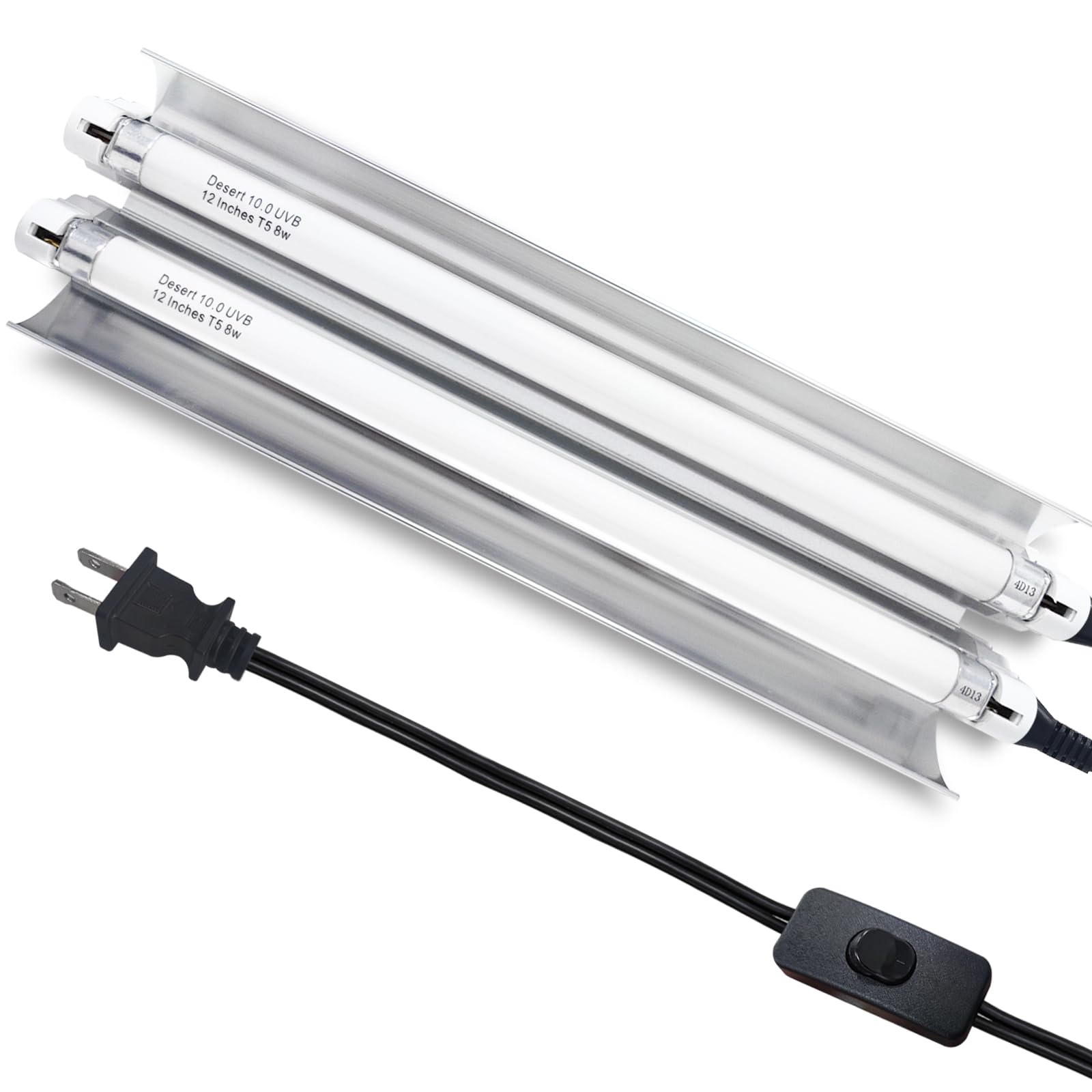 Photo 1 of T5 Reptile Light Fixture Combo Kit 16 Watts, 12 Inches UVB Light 2x8 Watt, T5 10.0 UVB Reptile Light Fixture, Desert Reptile Light for Lizard, Bearded Dragon, Tortoise