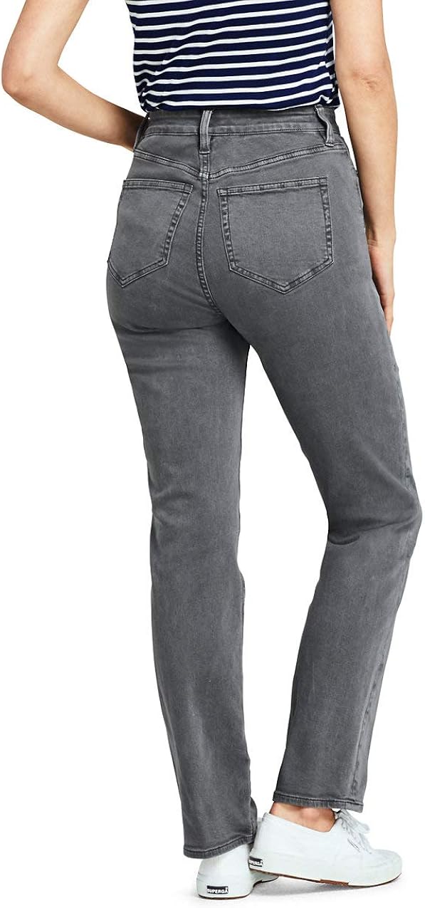 Leg Straight Rise Mid Curvy Womens End Lands Jeans Blue