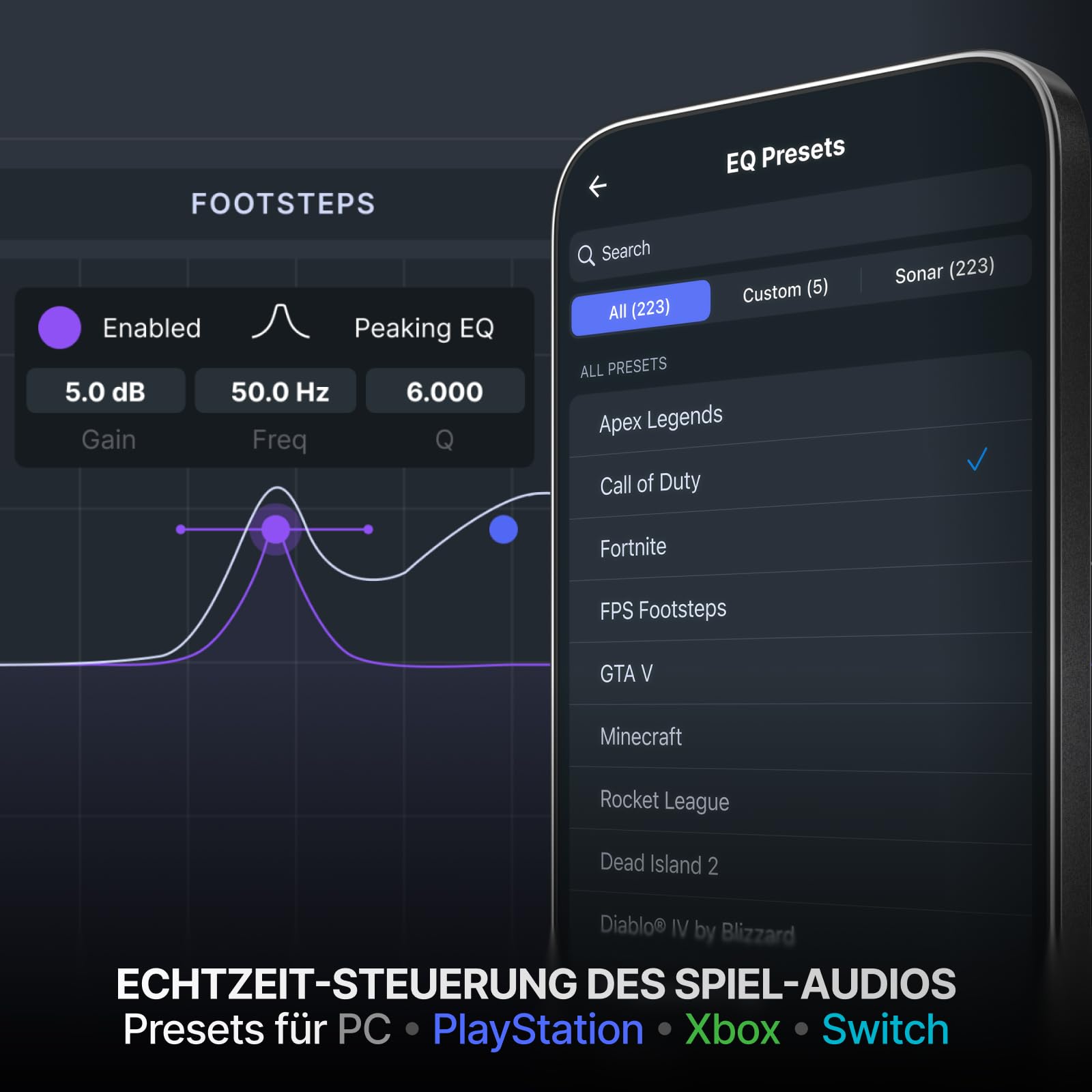 SteelSeries Arctis Nova Elite - Schwarz- Hi-Res Wireless-Headset – 96 kHz/24 Bit – Carbonfaser – ANC – KI-Geräuschunterdrückung – App – 2,4 GHz + BT – Multi-Source-Mix – OmniPlay PC+PlayStation+Xbox 9
