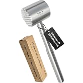 Meat Tenderizer Mallet, 304 Stainless Steel Hammer Pounder Flattener Beater | Dishwasher Safe, Perfect Weight, Food Grade Metal, Kitchen Tool for Cooking, for Steak Beef Chicken Pork Poultry | by Meykers
