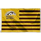Western Michigan Broncos Gold American Stripes Nation Flag