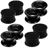 Pexveiuu 8G-25mm Acrylic and Silicone Black Gauges Tunnels Plugs for Ears Double Flare Gauge Stretching Kit Ear Expander Piercing Jewelry for Women Men