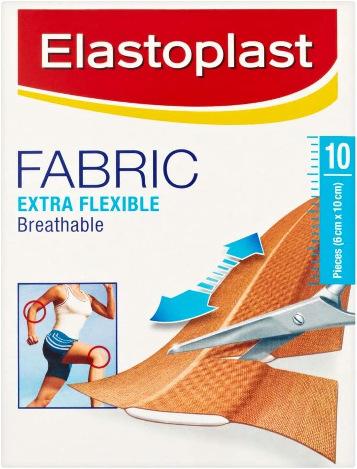 ELASTOPLAST Fabric Adhesive Dressing Strips, 10 Strips 6cm width