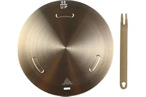 Induction Plate Adapter for Gas Stove, Beswarmy Heat Diffuser Cooking Induction Adapter Plate with Removable Handle, Coffee M