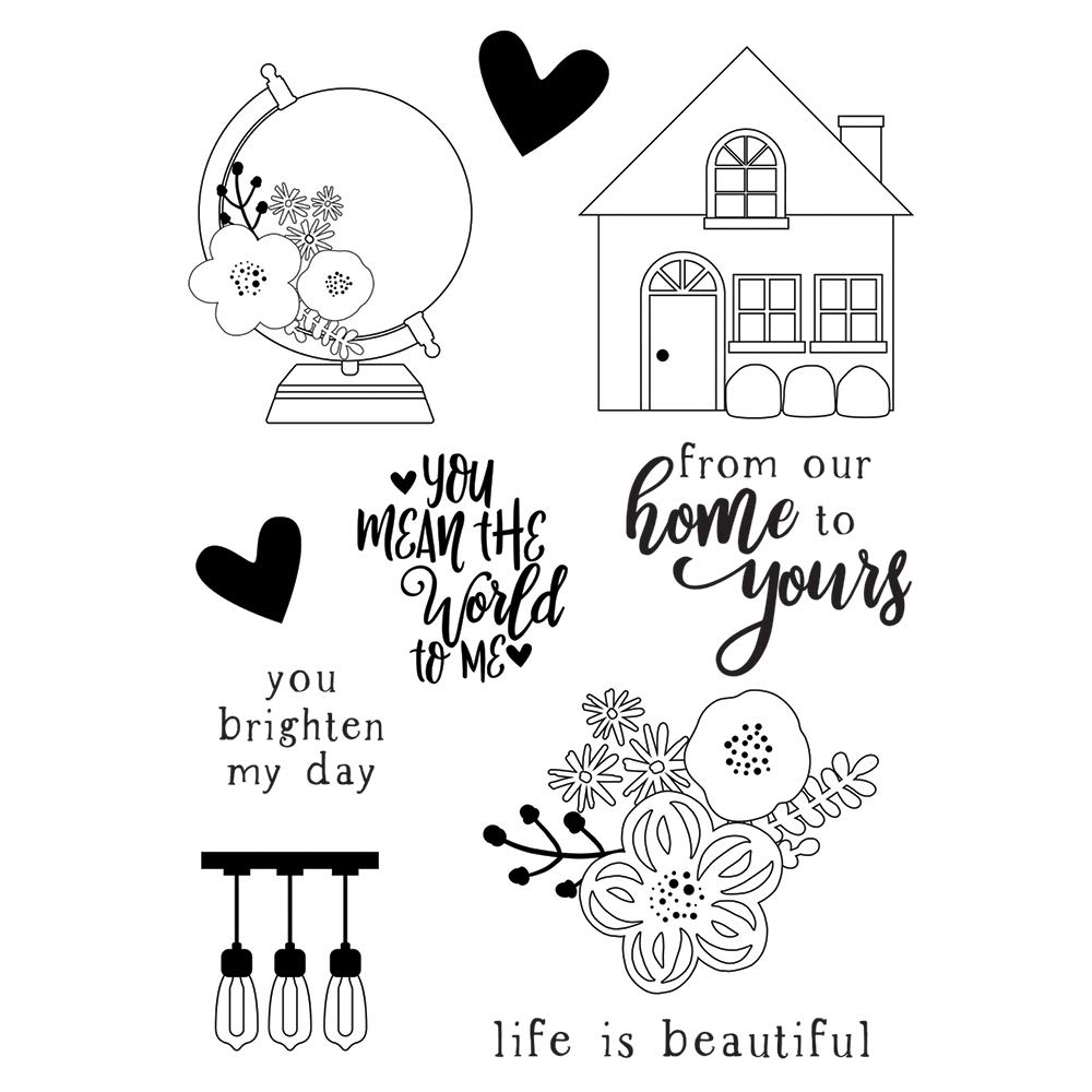 SIMPLE STORIES SO Happy TOGE Stamps Clear, One Size