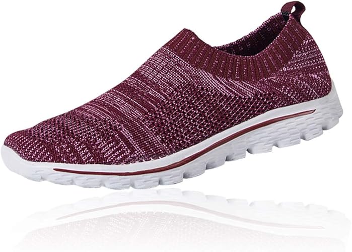 burgundy slip on sneakers