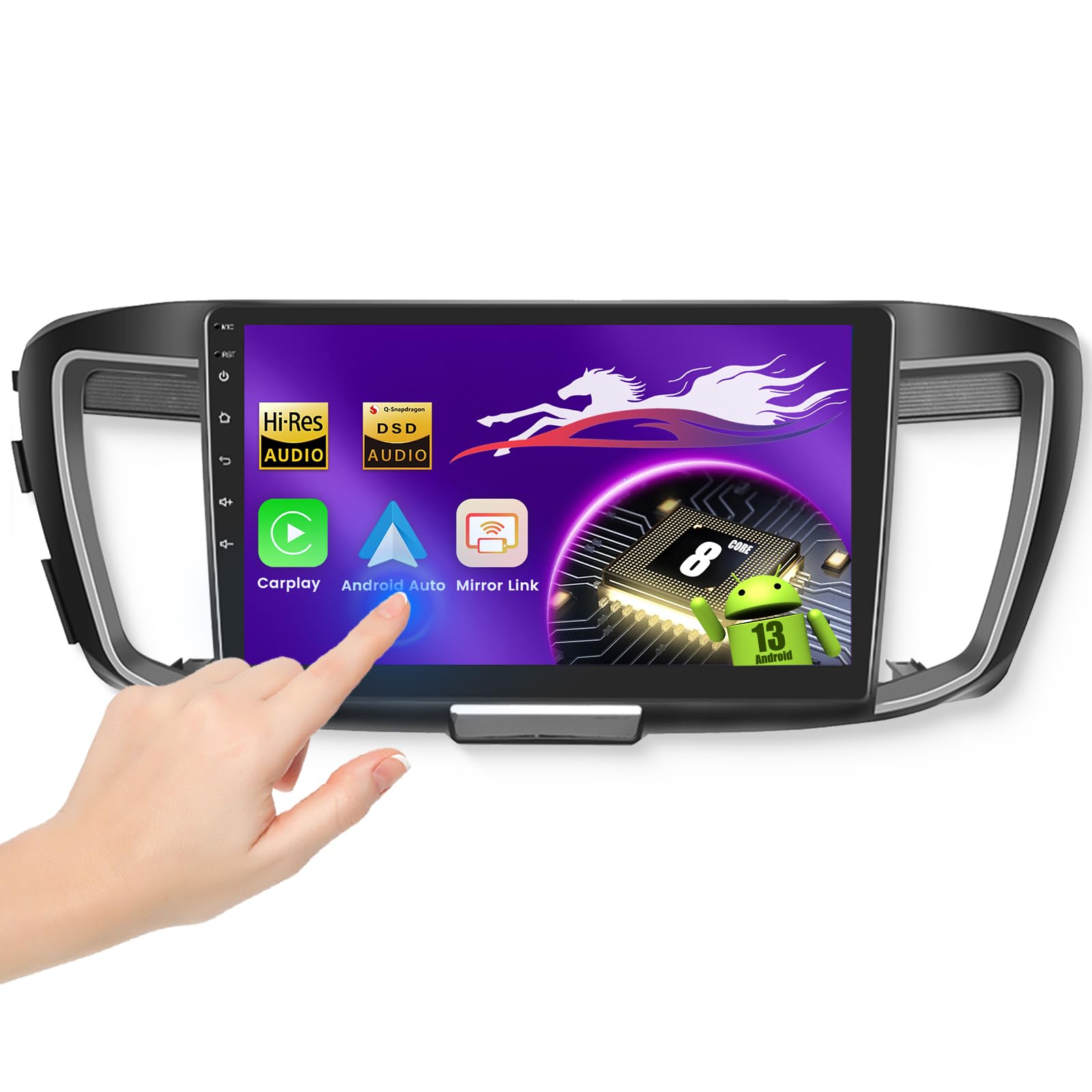 Photo 1 of Wireless Carplay Car Stereo for Honda Accord 2.4L 2013-2015 with 10.1-Inch Touchscreen, [Qualcomm 8-core 4+64GB] Android 13 Car Radio Android Auto BT5.1/DSP/Hi-Res Audio/WiFi/SWC/GPS/OTA