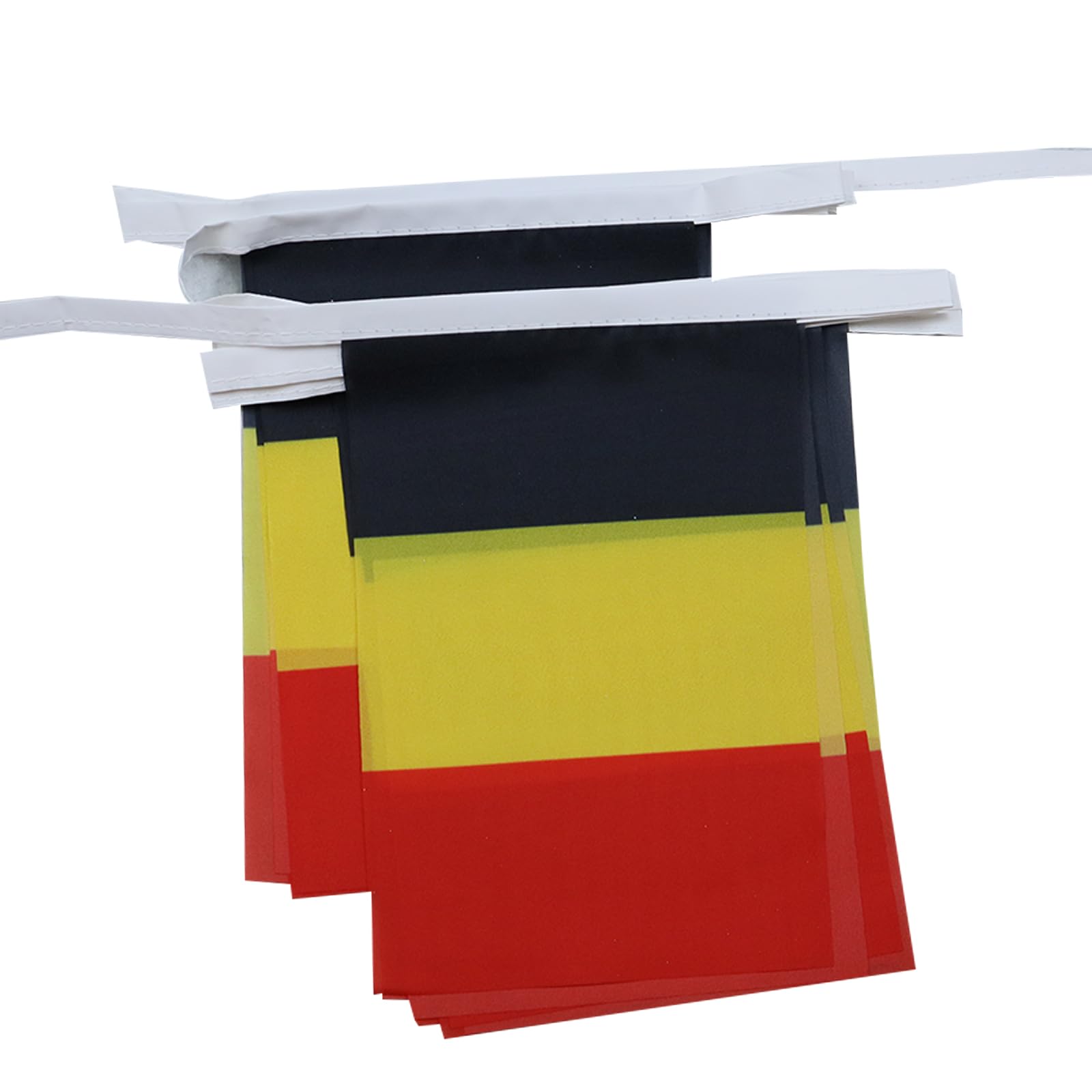 AZ FLAG Belgium Bunting Flag, 20 Ft Garland with 20 Small Belgian Flags 8'' x 6'', 100% Polyester String Pennant, 6 meters — image 1