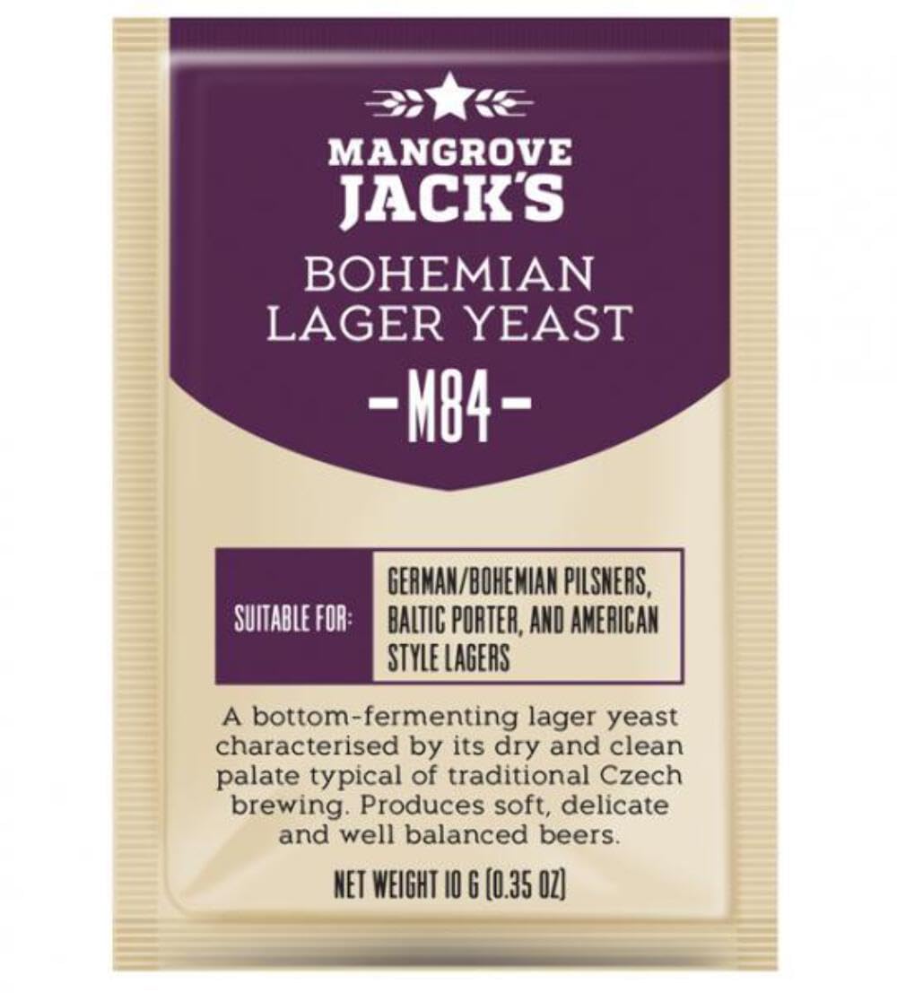 Mangrove Jack’s Yeast M84 Bohemian Lager Craft Series Yeast 10g treats 23L