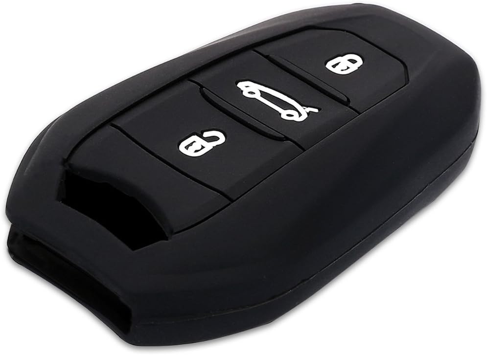 kwmobile Key Cover Compatible with Peugeot Citroen 3 Button Car Key Smart Key (only Keyless Go) - Image 5