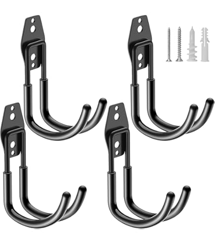 Yisunnan Storage Double Hooks Garage Space Saver Organizer Utility