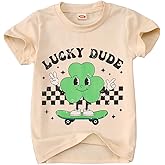 GLIGLITTR Lucky Dude T-Shirt Toddler Boys Girls St Patricks Day Shirt Shamrock Outfits Clover Irish Short Sleeve Tees Tops