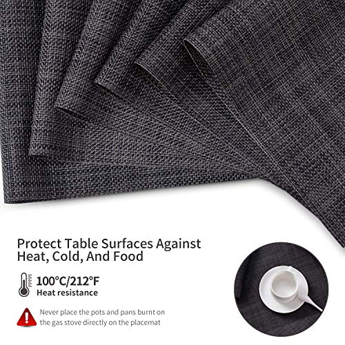 SENDAY Placemats, Set of 8 HeatResistant Placemats Stain Resistant