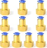 ERGAOBOY 10pcs 6mm Pipe OD to 1/4 BSP Female Straight Push to Connect PCF6-02