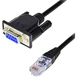 RJ45 to RS232,LFHUKEJI DB9 9-Pin Serial Port Female to RJ45 Female Cat5 Ethernet LAN Console 3.3Ft