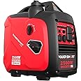 PowerSmart HB5020C 2500W Inverter Generator, Manual Start, Fuel Efficient, with CO Alarm and USB Output for Home and Outdoor Use
