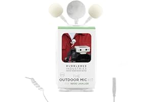 BUBBLEBEE INDUSTRIES Bubblebee Outdoor Mic Kit for RODE Lavalier Microphone – Wind Reduction Dead Cat Lavalier Microphone Wind Muff - Content Creators, Videographers, Audio Engineers & Filmmakers, White