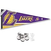 Los Angeles Lakers Pennant Flag and Wall Tack Pads Mounts