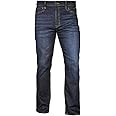 LAPG Men's Terrain Flex Slim Fit Tactical Jeans - Durable Stretch Denim, EDC Waistband, Vintage Wash, Multi-Pocket Design